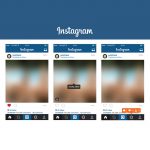 Instagram 2016 Mobile App Screen Free PSD Template