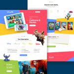Kids Cartoon and Movies Website Template PSD