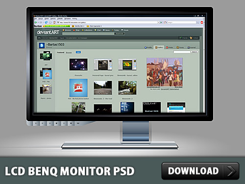 LCD Benq Monitor PSD File L