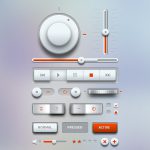 Light Music Player UI Design Kit PSD