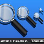 Magnifying Glass Icon Free PSD