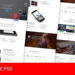 Material Design Landing Page PSD