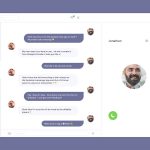Messenger Application UI Design Free PSD