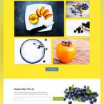Minimalistic Vibrant Food Blog Template Free PSD