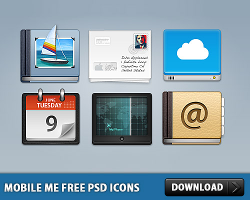 Mobile Me Free PSD Icons L