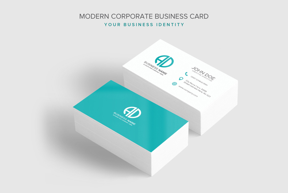 Modern Corporate Business Card PSD Template
