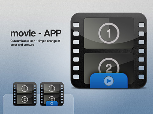 Movie App Icon PSD L