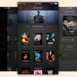 Movie App UI Free PSD Template