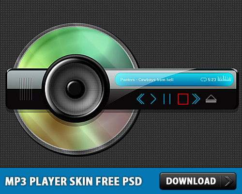 Mp3 Player Skin Free PSD L