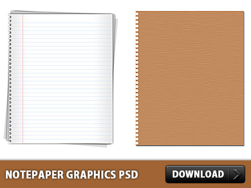 Notepaper Graphics Free PSD File