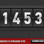 Numbered Flipboard PSD