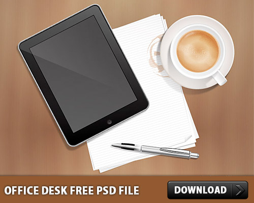 Office Desk Free PSD File L
