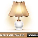 Old Table Lamp icon PSD