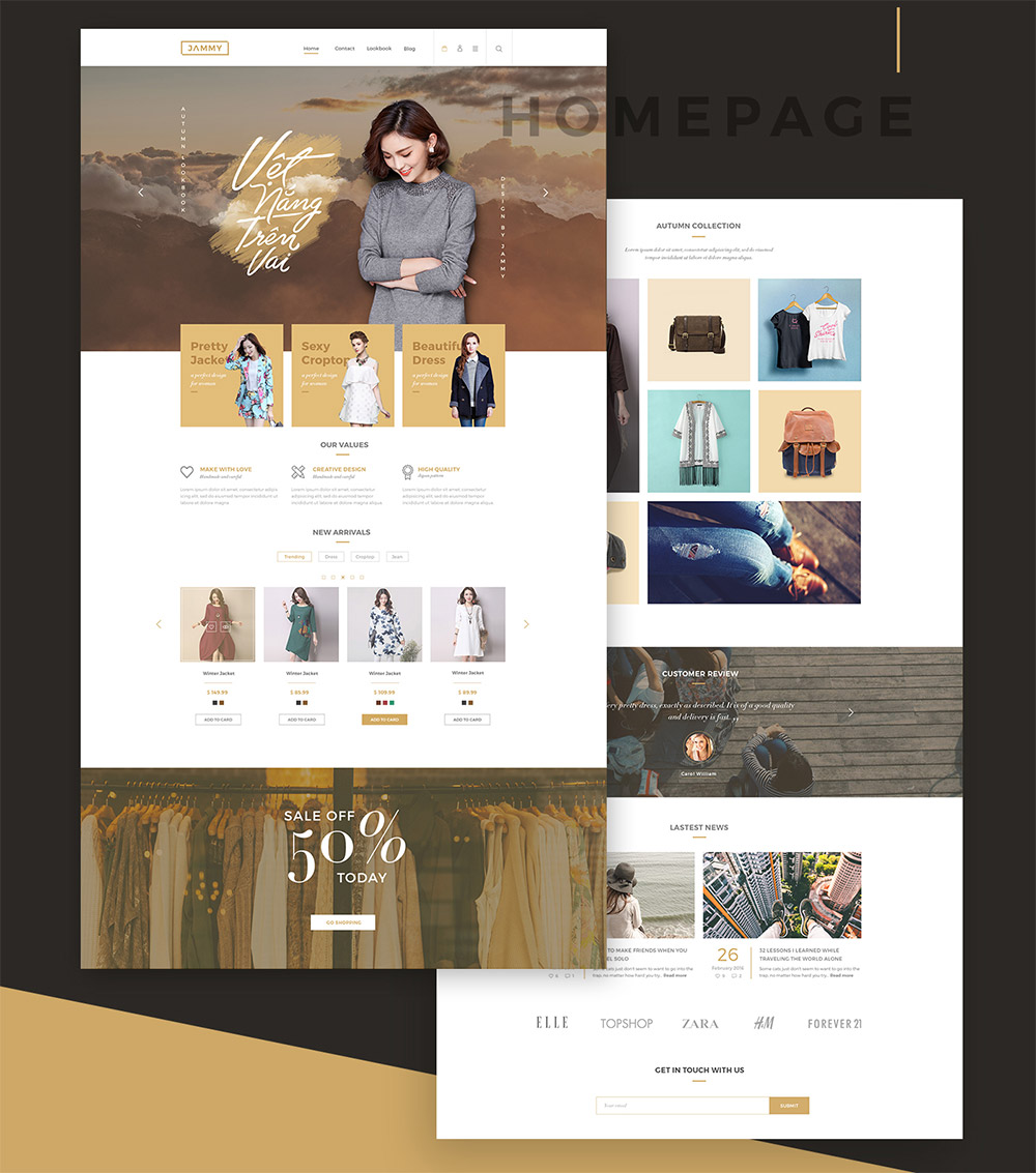 Online Shopping Store ECommerce Template Free PSD