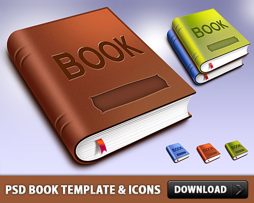 PSD Book Template And Icons L