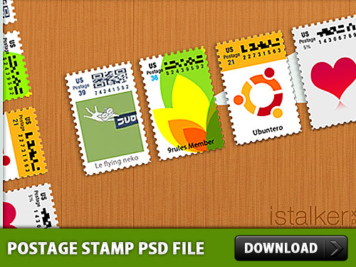 Postage Stamp PSD File L