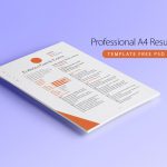 Professional A4 Resume Template Free PSD