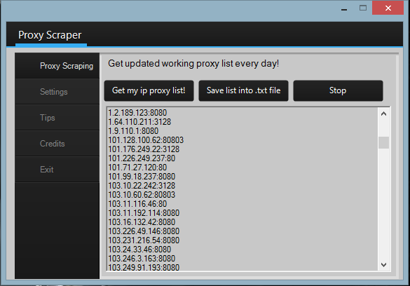 IP Proxy Scraper 1.0. 
