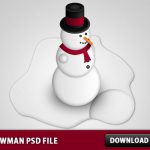 Snowman Free PSD File