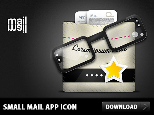Small Mail App Icon PSD