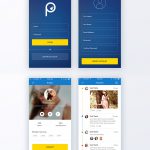 Social Network App Concept Free PSD