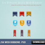 Stylish Web Ribbons Free PSD