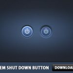 System Shut Down Button PSD