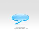 3D Talk icon Free PSD