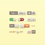 Toggle Buttons Set Free PSD