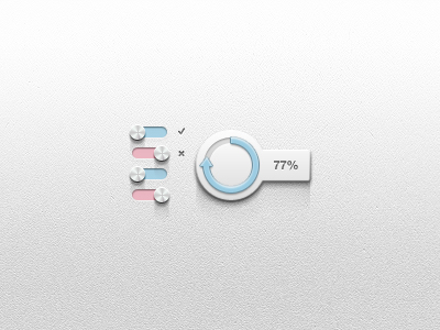 Toggle Switch And Loader UI Free PSD