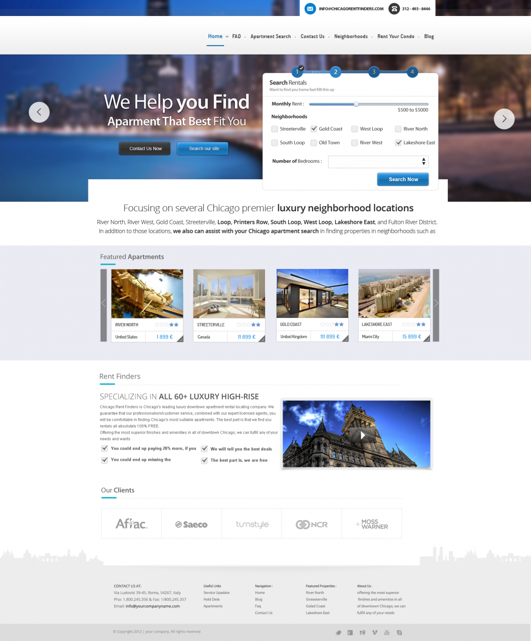 Travel Booking Website Design Template PSD