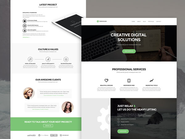 Treehouse Free PSD Web Template