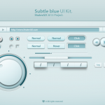 Subtle Blue Web UI Elements Kit PSD