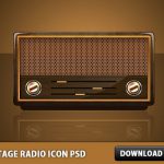 Vintage Radio Icon PSD