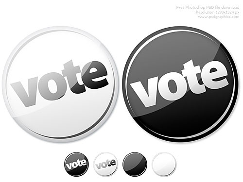 Vote Now Button PSD L