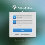 Wordpress Login Screen Free PSD File