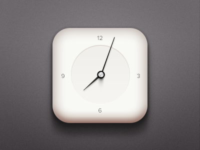 Simple Clock Icon PSD