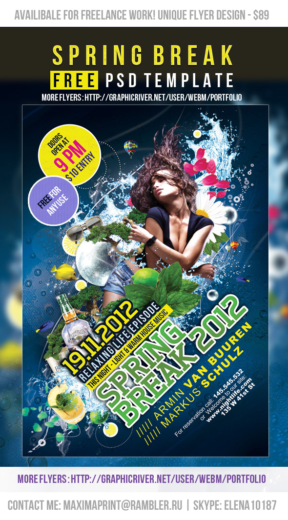 Party Flyer Poster Free PSD Template
