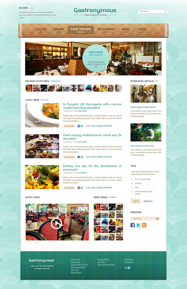 Food And Restaurant Free PSD Template
