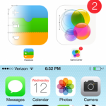 iOS 7 Home Screen With Icons PSD