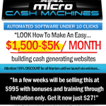 [GET] Micro Cash Machines – Create cash generating websites with a few clicks !