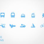 Transportation Icon Set Free PSD